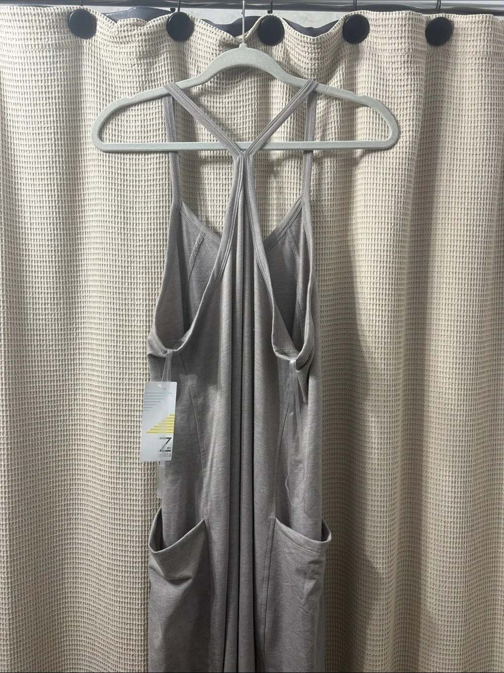 Zella Gray Strappy Pocket Jumpsuit